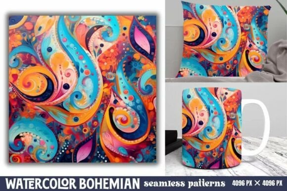Download Seamless Watercolor Bohemian Pattern - Premium Resources
